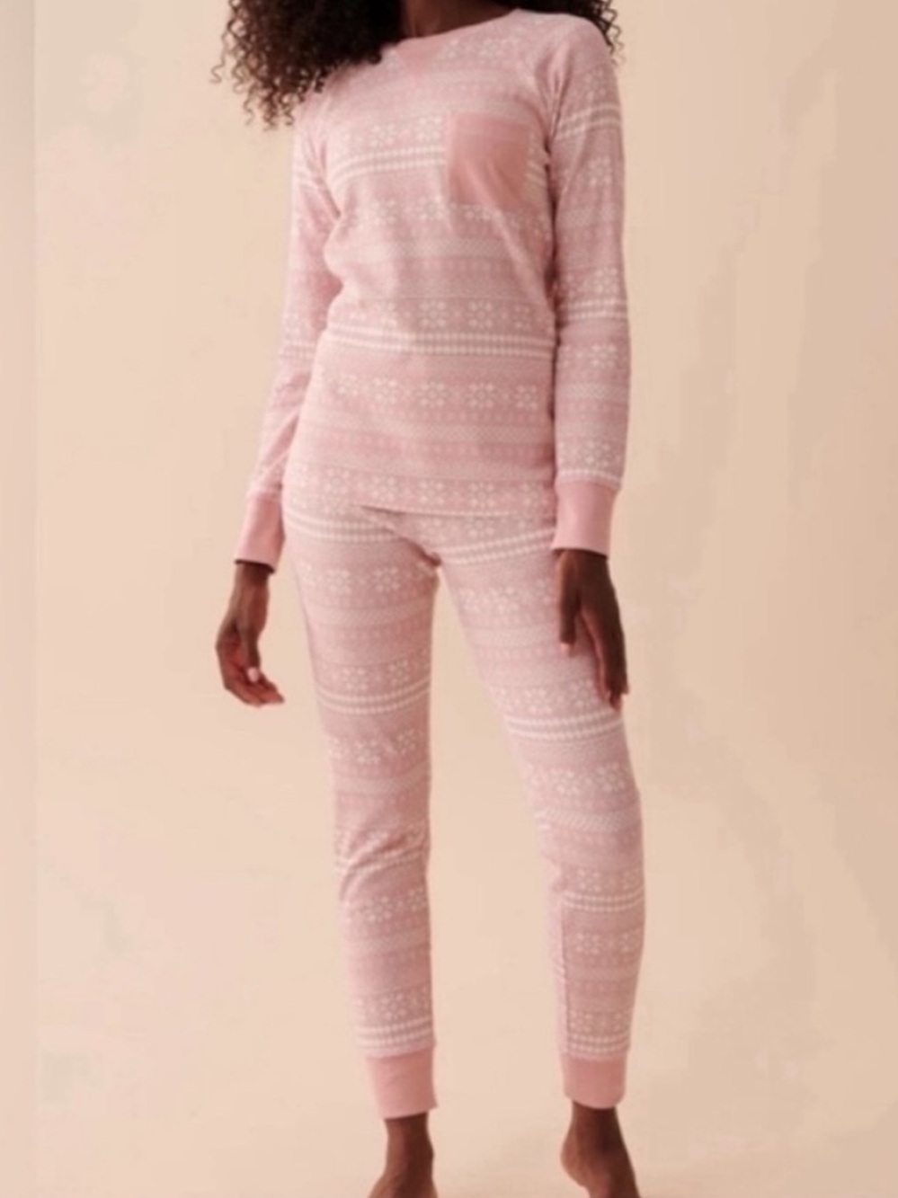 La Vie En Rose • Women’s Small • Soft Pink • Knit Pj Set